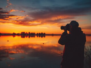 Fototapeta premium Sunset on Lake
