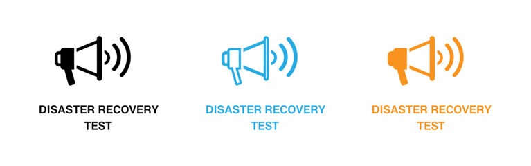 Disaster recovery test icons