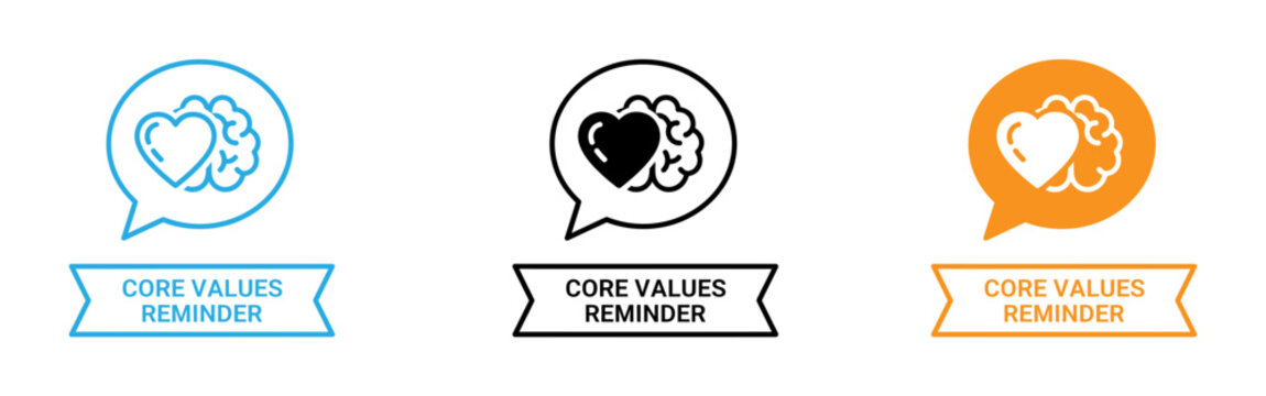 Core values reminder icons