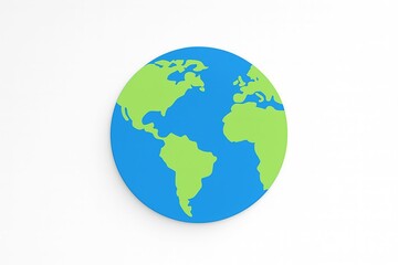 Fototapeta premium Globe illustration showing continents and oceans