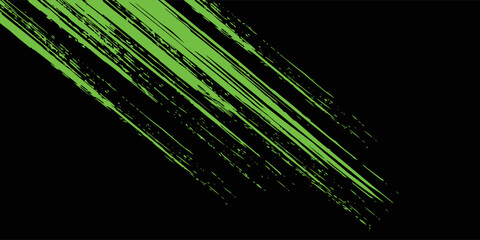 Abstract green and black grunge vector background. Dynamic design with distressed diagonal lines, halftone dots, and splatter textures, creating an energetic and edgy modern effect. vector