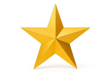 Fototapeta premium Golden star shaped object on white background