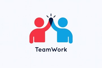 Teamwork and collaboration between two colleagues