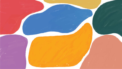 Obraz premium Abstract Colorful Organic Shapes Flat Vector Background