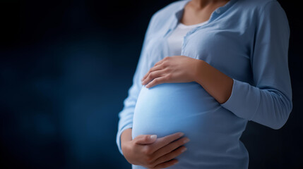An x-ray image of a pregnant woman’s abdomen, providing insights into fetal health and development, underlining the role of specialized x-ray imaging techniques in obstetric care. cinematic color