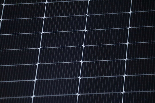abstract closeup of a photovoltaic solar panel texture