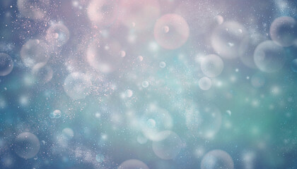 Soft bokeh lights in teal and pink background　青緑とピンクの柔らかな光のボケ背景素材　デジタルイラスト