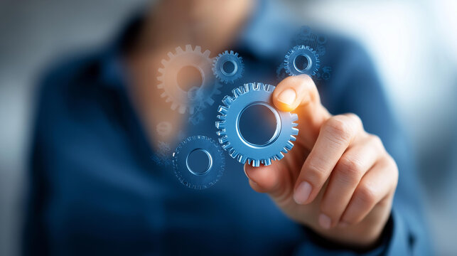 Continuous improvement process improvement concept faceless businesswomen solving problems improving organizational processes creating continuous improvement industrial