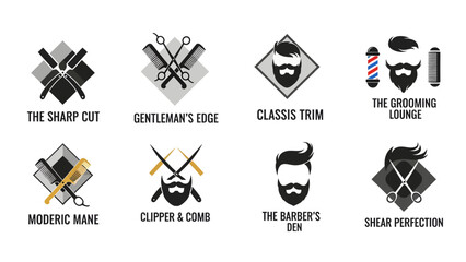 Grooming Techniques and Styles Showcase in Modern Lounge Environment Focused on Hair and Beard Artistry