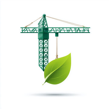 Baukran Icons und realistische Turmkr&auml;ne Set minimalistisch Industrie Baustelle Illustration Sammlung