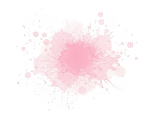 Pink paint splat isolated on transparent background 
