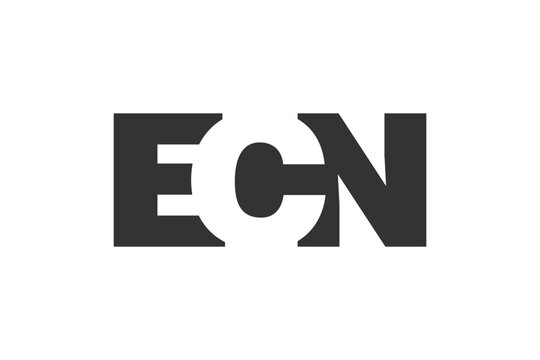 ECN logo design. Initial letter E C N bold font style for tech startups, consulting, corporate branding. Creative company name, headlines typography identity, trendy logotype.
