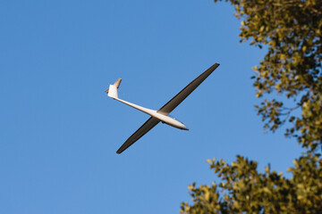 sailplane on blue sky
