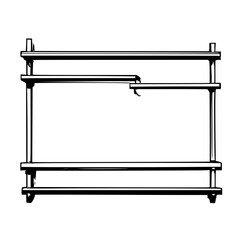 Obraz premium Minimalist Black Dot Shelf Liner for Organized Kitchen Drawers and Cabinets - Simple Non-Slip Storage Solution on White Background