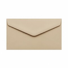 Beige envelope isolated on white background