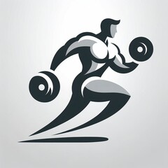 Dynamic bodybuilder lifting dumbbells with motion