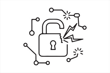 Unlocking digital security Vector