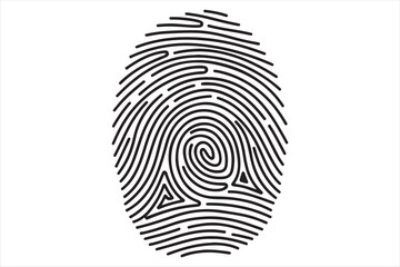 Unique fingerprint pattern Vector