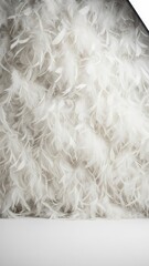 Obraz premium Soft White Fur Texture Background Image.