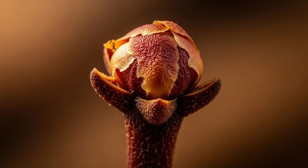 Macro Clove Bud Spice Aromatherapy Close Up Dry Aromatic Culinary Cooking Ingredient Flavoring Herbal Ingredient Kitchen Brown Texture Background