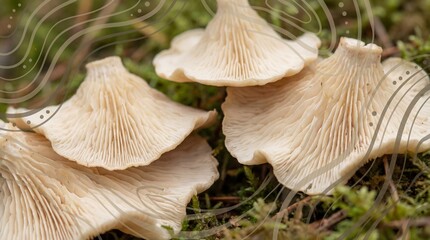 mushrooms in the grass
