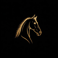 Minimal Chinese New Year 2026 graphic with gold horse icon