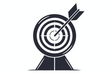 Business target with arrow hitting the bullseye, representing clear business goals and success vector