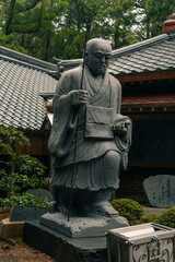 bronze statue of the legendary monk Kukai Kobo Daishi