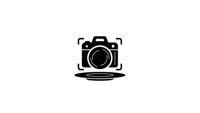 Camera Icon with Framing and Reflection