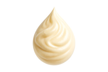 Creamy Mayonnaise Sauce Drop Splash Isolated on a Transparent Background