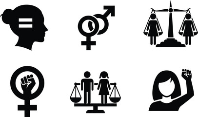Gender equality and feminism symbols