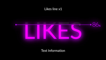 HUD Neon Icon Graph Likes Line x1
