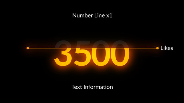 HUD Neon Icon Graph Number Line x1