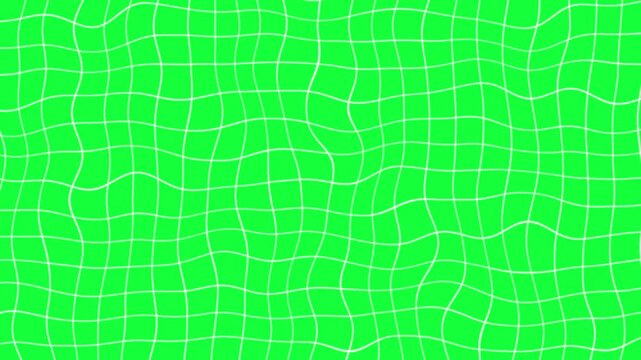 Abstract green and white wavy grid background animation