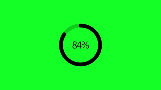 Abstract Circle Loading icon animation. finance % loading progress bar loading animation for website. 4K Progress Bar Animation. progress loading bar 0-100 percent on transparent background