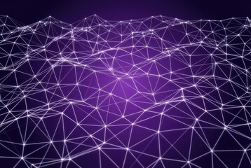 Purple Network Connections Web Background