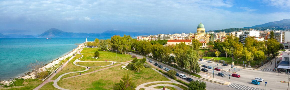 Panorama of Patras City, Greece