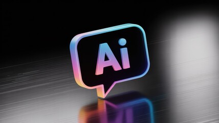 Vibrant Ai logo on modern dark background with reflection