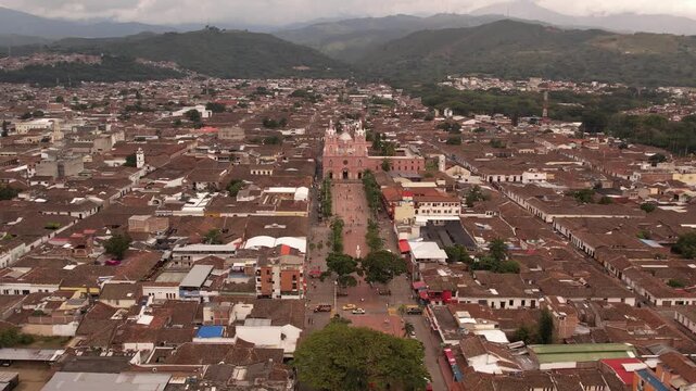 Aerial view of the "Catedral de Buga colombia"
