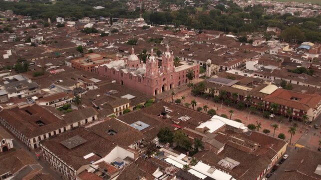 Aerial view of the "Catedral de Buga colombia"