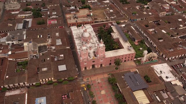 Aerial view of the "Catedral de Buga colombia"