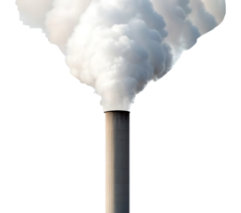 Realistic soft isolated chimney smoke plumes ascending against black isolated on transparent background