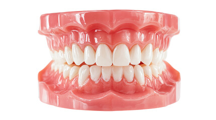 Obraz premium Model of human teeth and gums used for educational purposes in dental training settings and health demonstrations