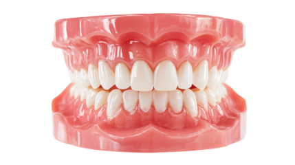 Model of human teeth and gums used for educational purposes in dental training settings and health demonstrations