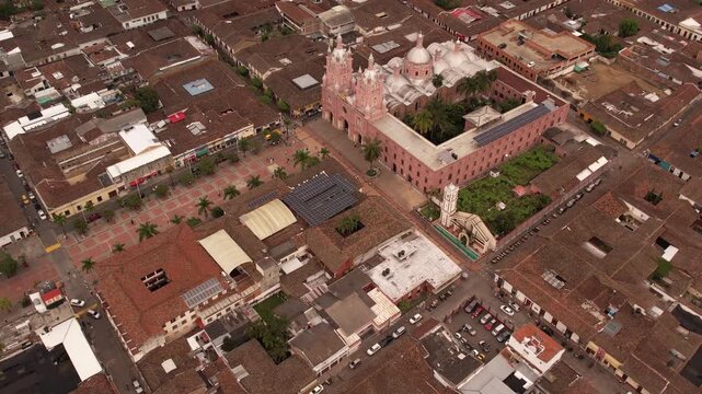 Aerial view of the "Catedral de Buga colombia"