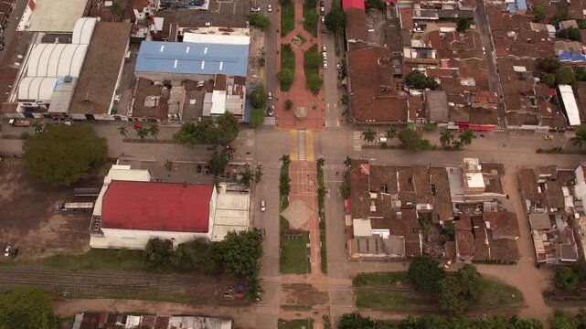 Aerial view of the "Catedral de Buga colombia"