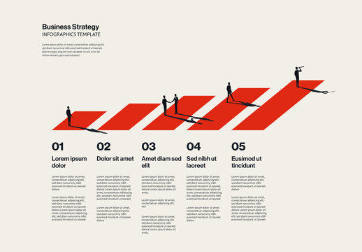Business Growth Strategy Timeline Infographic Template Minimal Chart Illustration