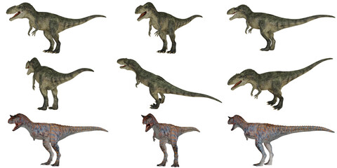 Collection of realistic dinosaur 3D models © Ilie
