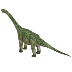 Illustration of a long-necked dinosaur in profile.