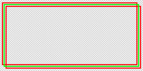 Vibrant Red and Green Christmas Border Frame on Transparent Background for Festive Designs